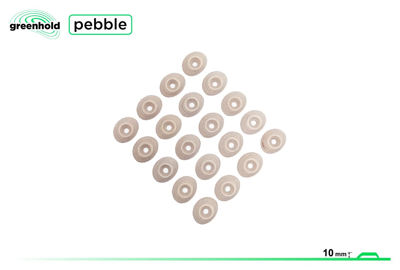 20 woody board plywood footholds with dimensioned side profile of 10mm