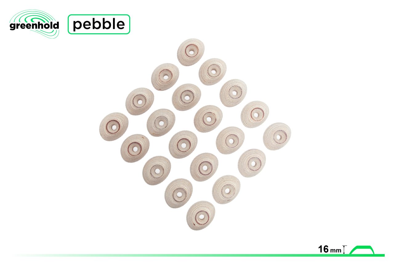 20 woody board plywood footholds with dimensioned side profile of 16mm