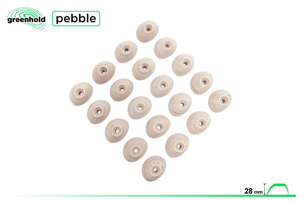 20 woody board plywood footholds with dimensioned side profile of 28mm